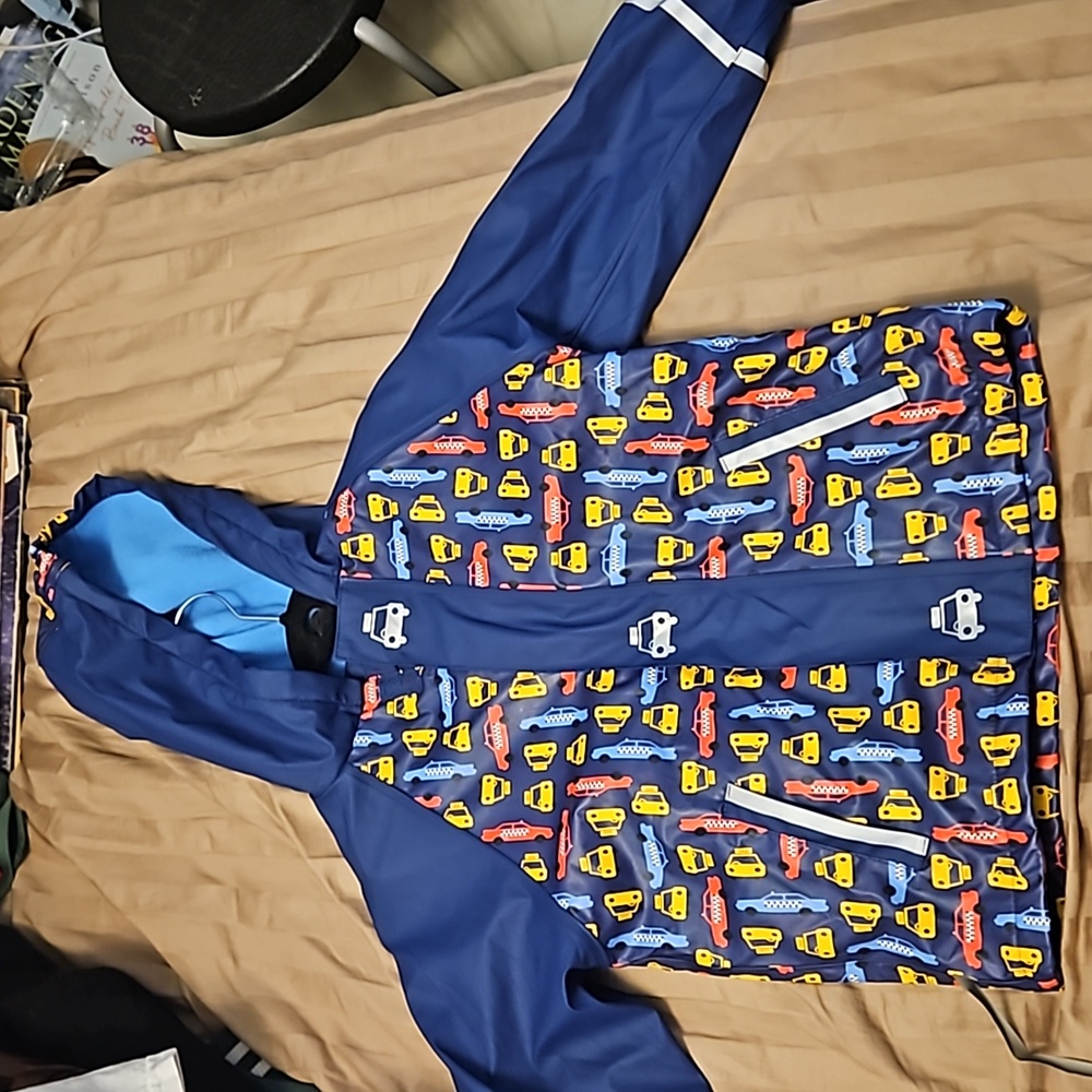 🌟3/$25🌟 LUPILU 4 - 6 Year Boys Taxi Car Rain Jacket & Waterproof